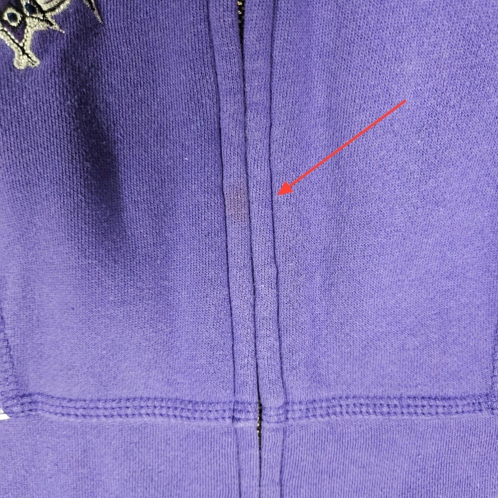 LA Kings Hoodie Womens XL Purple Reebok NHL Hockey Club Full Zip Sweatshirt Y2K - Picture 5 of 8
